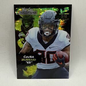 2021 Wild Card Alumination Light Show Green Chuba Hubbard LS31 Panthers RC /10